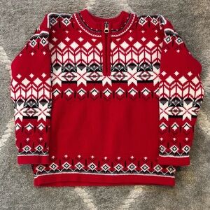 Hanna Andersson Sno Happy Fair Isle Pull Over Sweater US 4 / 100cm